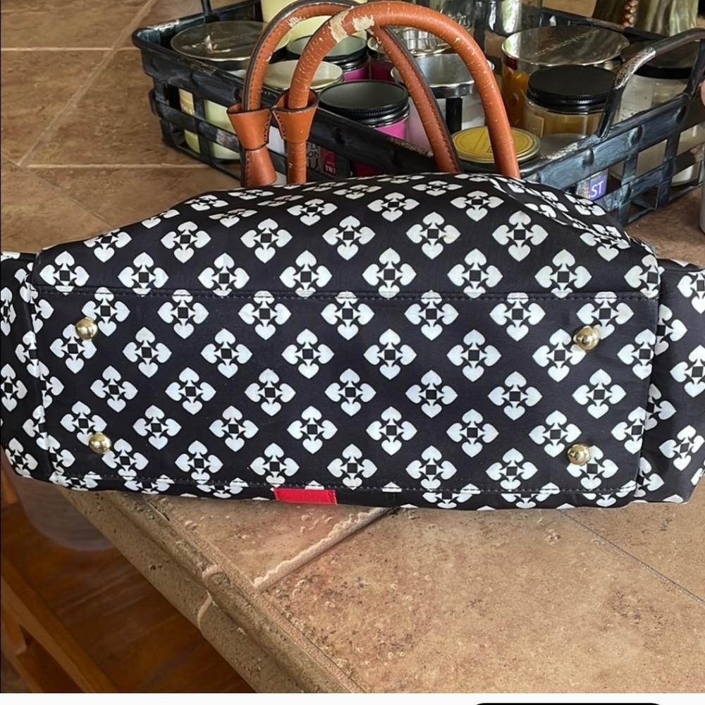 Kate Spade Stevie Black and Red Patterned Tote Bag - Picture 7 of 12